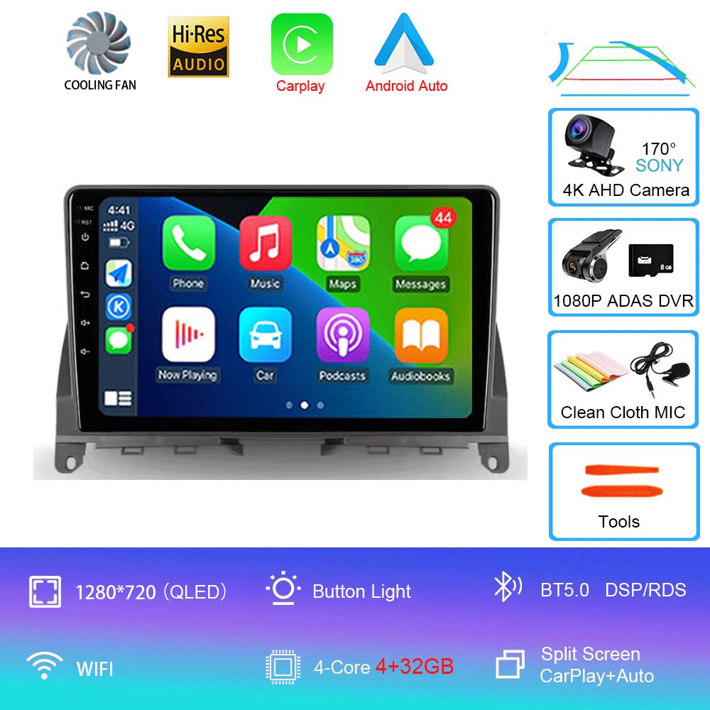 Android 14 For Mercedes Benz C Class 3 W204 S204 2006 - 2011 Car Radio Multimedia Video Player Navigation Stereo GPS No 2din 2 D