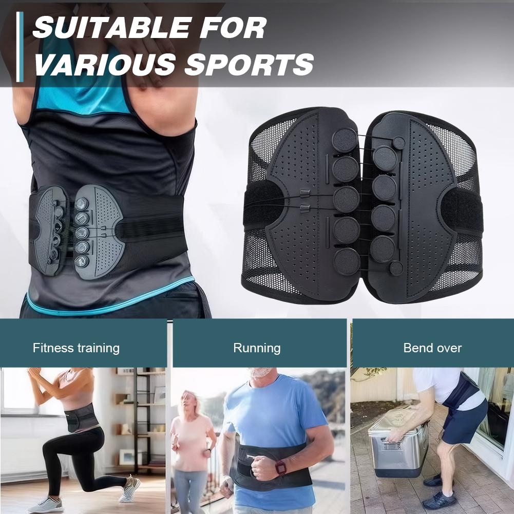 Double Pull Waist Support Belt Breathable Adjustable Back Brace Belt Corset Back Support Belt for Lower Spine Protection