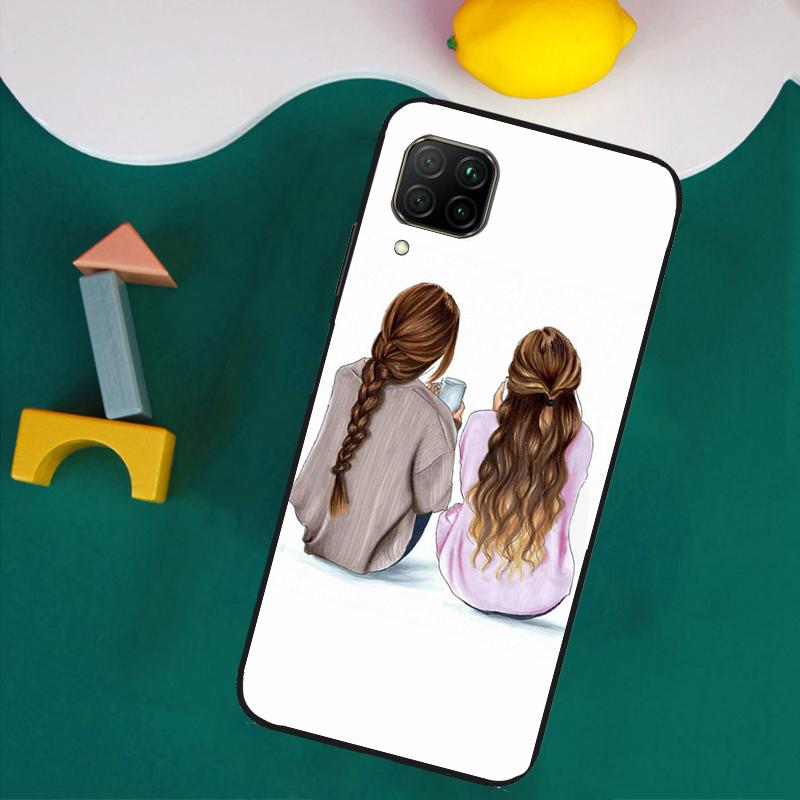 Best Friends BFF Matching For Huawei Nova Y73 Y72 Y70 Y90 Y60 Y61 Y91 12s 12i 11i 8i 9 10 SE P40 Lite P30 P60 Pro Case