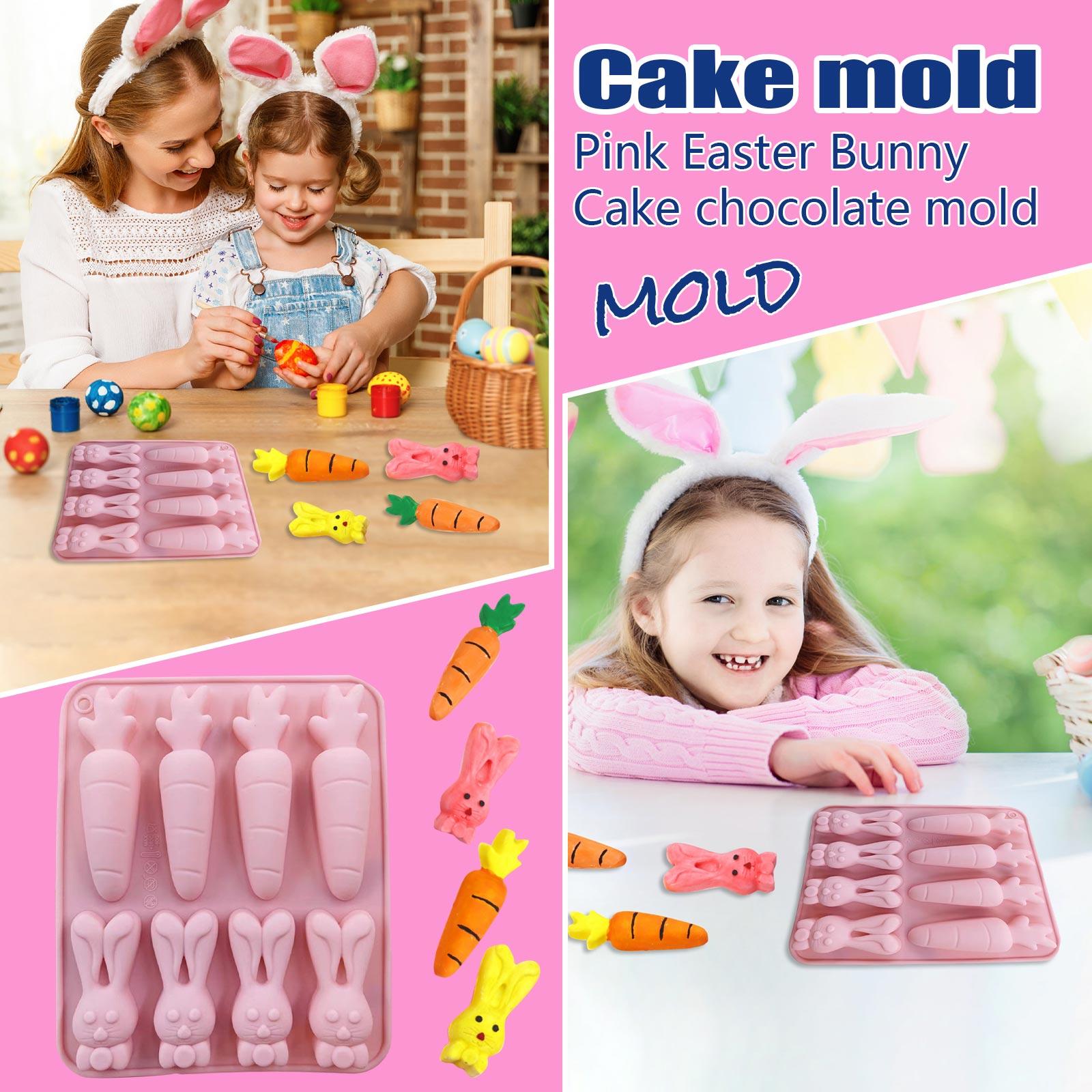 

Силиконовая форма для шоколада Пасхальный кролик , Домашняя силиконовая форма для выпечки тортов и конфет One Size