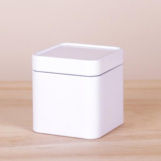 Storage Bin with Lid Dustproof Iron Mini Sturdy Loose Tea Bucket Household Supplies