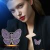 European Heavy Industry Luxury Elegant Exquisite Butterfly Brooch Temperament Versatile Full Zirconium Coat Accessories Anti-light Buckle