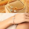 1 Piece Full Diamond Heart Opening Bracelet, Heart-Shaped Bracelet, Versatile Accessory Jewelry Bracelet