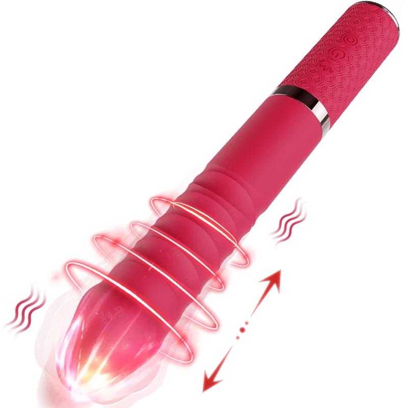 Thrusting Dildo Vibrator Sex Toys with Thrusting Vibration for Women Clit G-spot Anal Play Vagina Clitoral Stimulation Massager