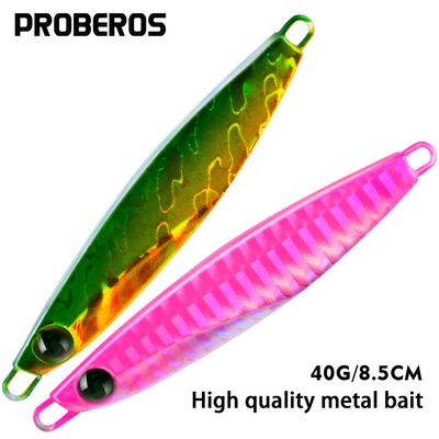 Señuelo colorido prismático cebo biomimético duro cebo 5 colores plomo pez DW379-40G