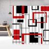 Geometric lattice Shower Curtain Sets Polyester Fabric Yellow Gingham Abstract Colorful Art Bathroom Decor Curtains With Hooks