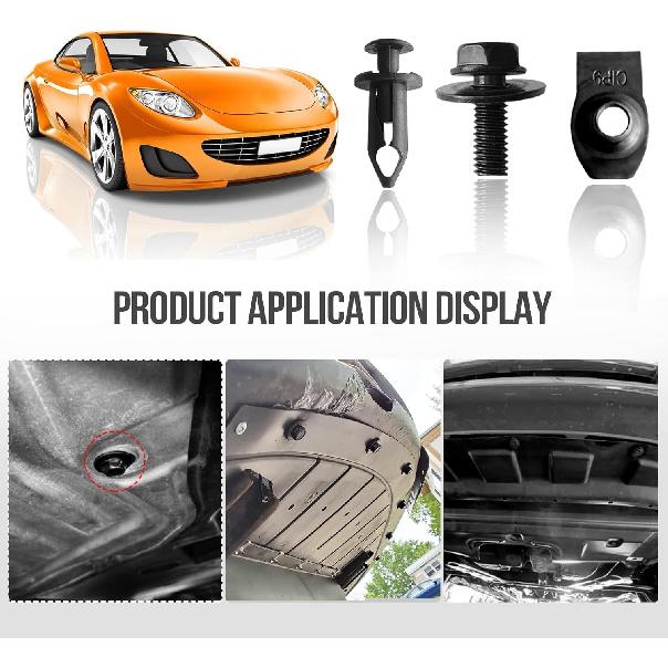 35Pcs Engine Under Cover Splash Shield Body Bolts Screws, Bumper Clips Extruded U-Nuts Kit Compatible With Nissan 350Z 370Z Infiniti G35 G37 EX35