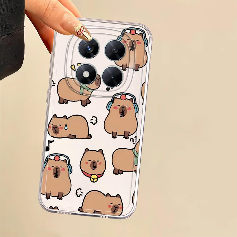 Capybara Cartoon Cute Case for Xiaomi Poco X4 GT X3 NFC X4 M3 X3 Pro X5 Clear Soft