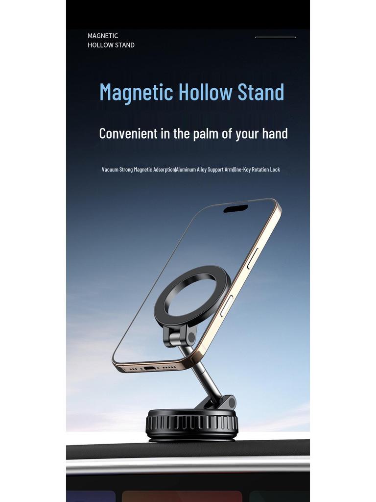 Vacuum Magnetic Rotating Phone Holder for Desktop, Wall, Bathroom, Car, and Live Streaming