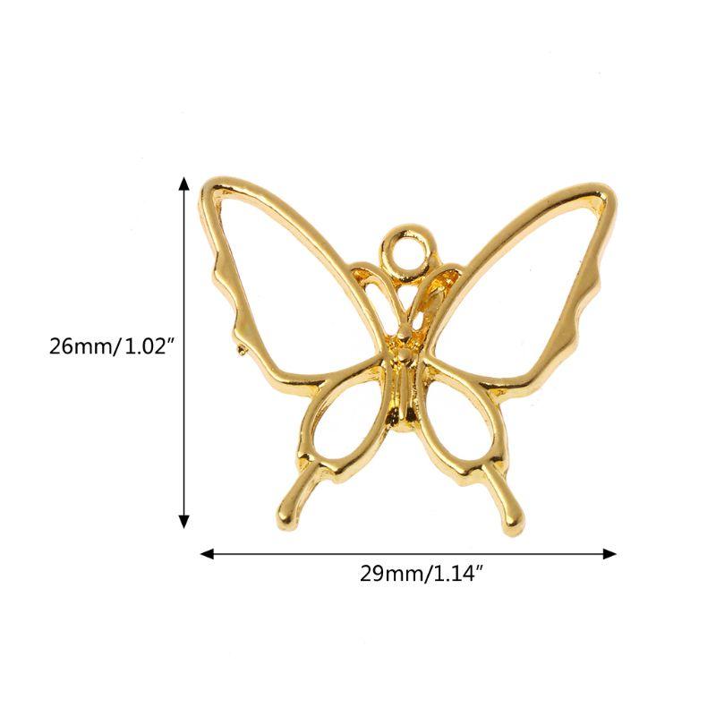 Butterfly Pendant UV Resin Crafts Blank Frame For DIY Necklace Jewelry Making