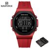 NAVIFORCE Digital Watch for Men Boy Waterproof Silicone Strap LCD Dial Luminous Countdown Boy Men's Sports Multifunctional Watch NF7117