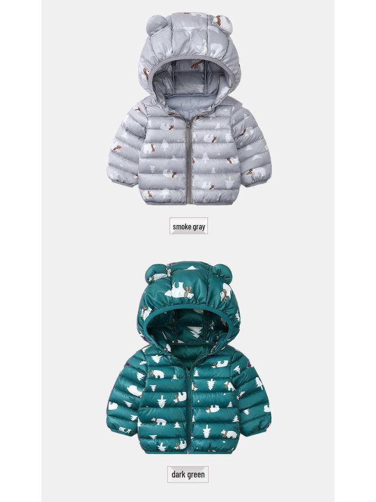 Lightweight Floral Cotton Jacket for Toddlers - Unisex Autumn & Winter Baby Coat