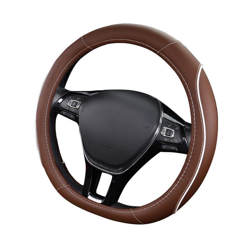 Summer Electric Car Handle Cover: Non-Slip Leather Steering Wheel Cover for Van