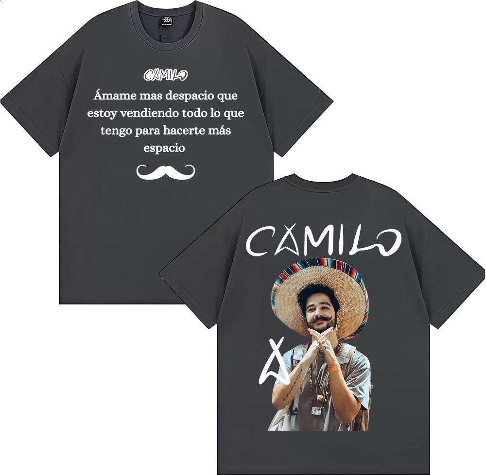 Singer Camilo Tribu Album Tour 2026 Graphic Tshirt Unisexs Clothing Cotton Short Sleeve T Shirts Fashion Hip Hop Hipster T Shirt