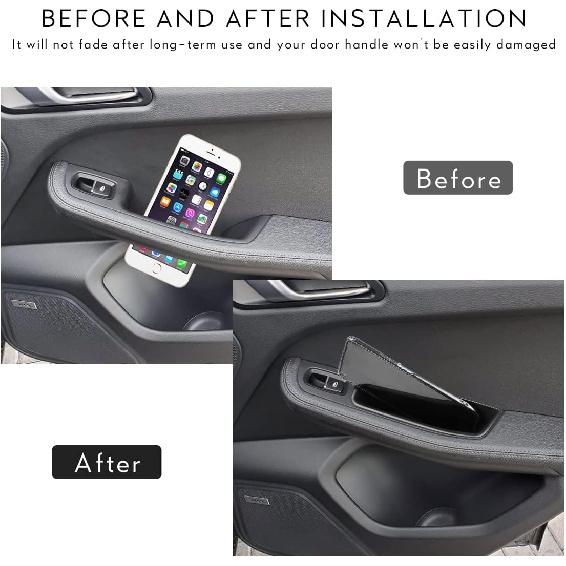 MARCHFA Car Door Tray Organizer Compatible For 2015- 2024 2025 Porsche Macan Accessories Interior Car Door Handle Ert Pocket Storage Box