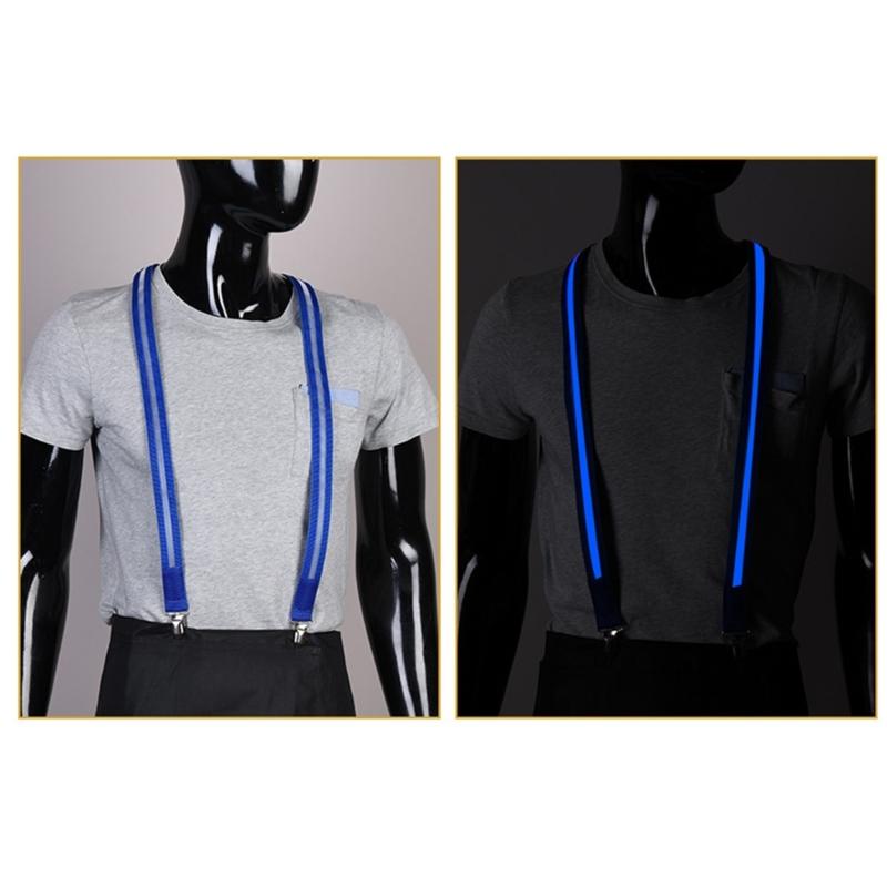Light Up Suspender Brace for Men Back Harness Strap for Music Festival Party Night Club Costume Shoulder Bondage Strap