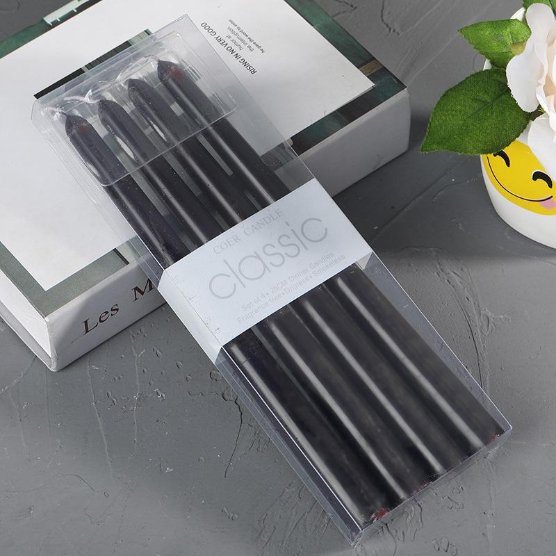 

Европейские бездымные свечи на длинной ножке красного и белого цвета для экстренных случаев и ужинов при свечах Cone rod 2.2*25 чёрный