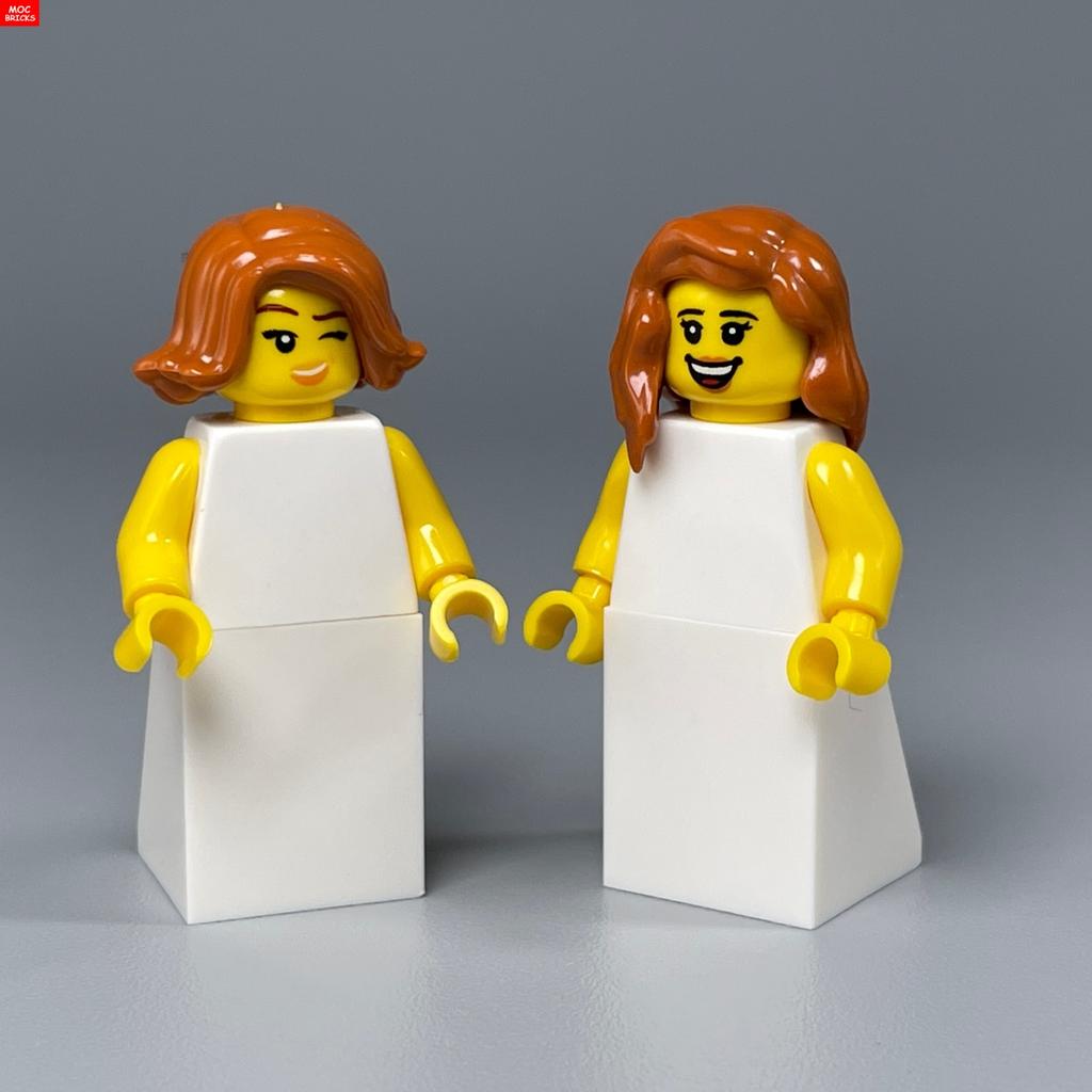MOC Bricks Bride Bridegroom Little Boy Girl Woman Man Figure Model Building Blocks Assembled Toys Accessories Dolls For Children