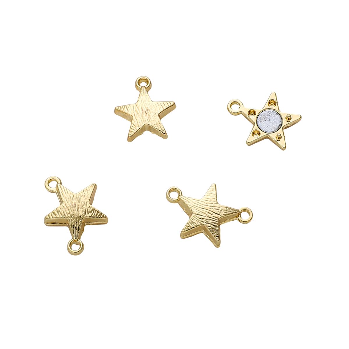 

Мідна пряжка-магніт із п’ятикутною зіркою для виготовлення ювелірних виробів своїми руками 10x14.5mm золотий