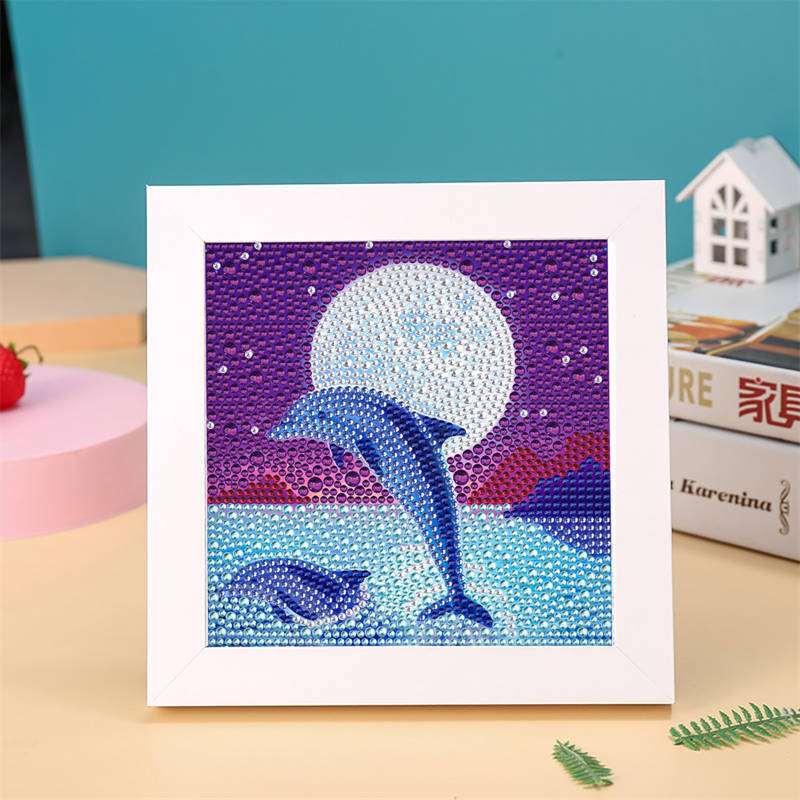 Kids Full Drill 5D Diamond Painting Kit, Cartoon Animal Handmade Diy Diamond Paste Decor Art