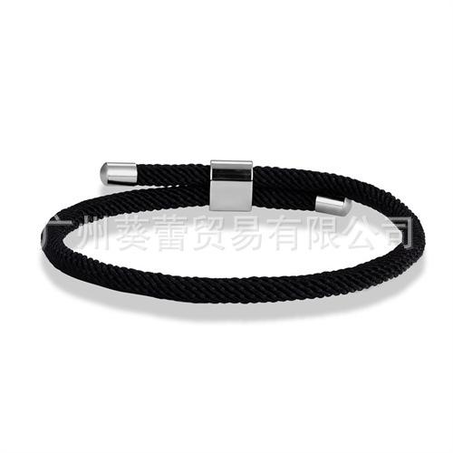 Adjustable Multi-Color Milan Rope Stainless Steel Bracelet, Male And Female Couples Red Hand Rope