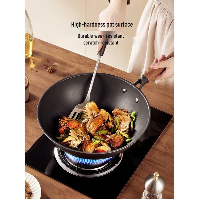 COOKER KING 28cm Rust-Resistant Titanium Wrought Iron Wok