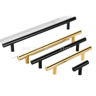 Large Handle Modern Minimalist Kitchen Furniture Cabinet Drawer Pull, Gold Aluminum Wardrobe Bedside Cabinet Locker Knob