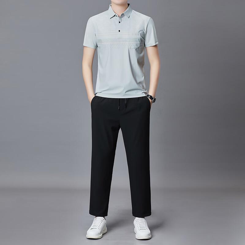 Firstview Men s Summer T-Shirt & Casual Pants Set FV26C1096 L