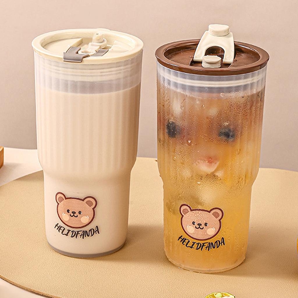 WORTHBUY 650ml Portable Plastic Water Cup Tumbler With Lid Travel Sport Heat-resisting Drinking Bottle Office Milk Coffee Cup