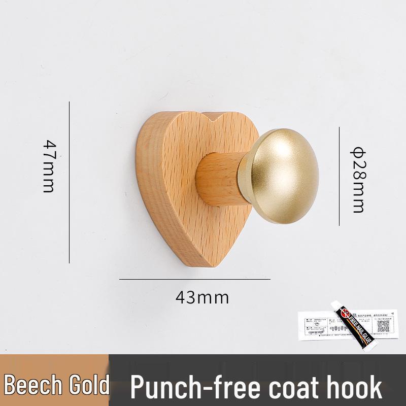 Luxury Solid Wood Wall-Mounted Coat and Hat Hook Rack