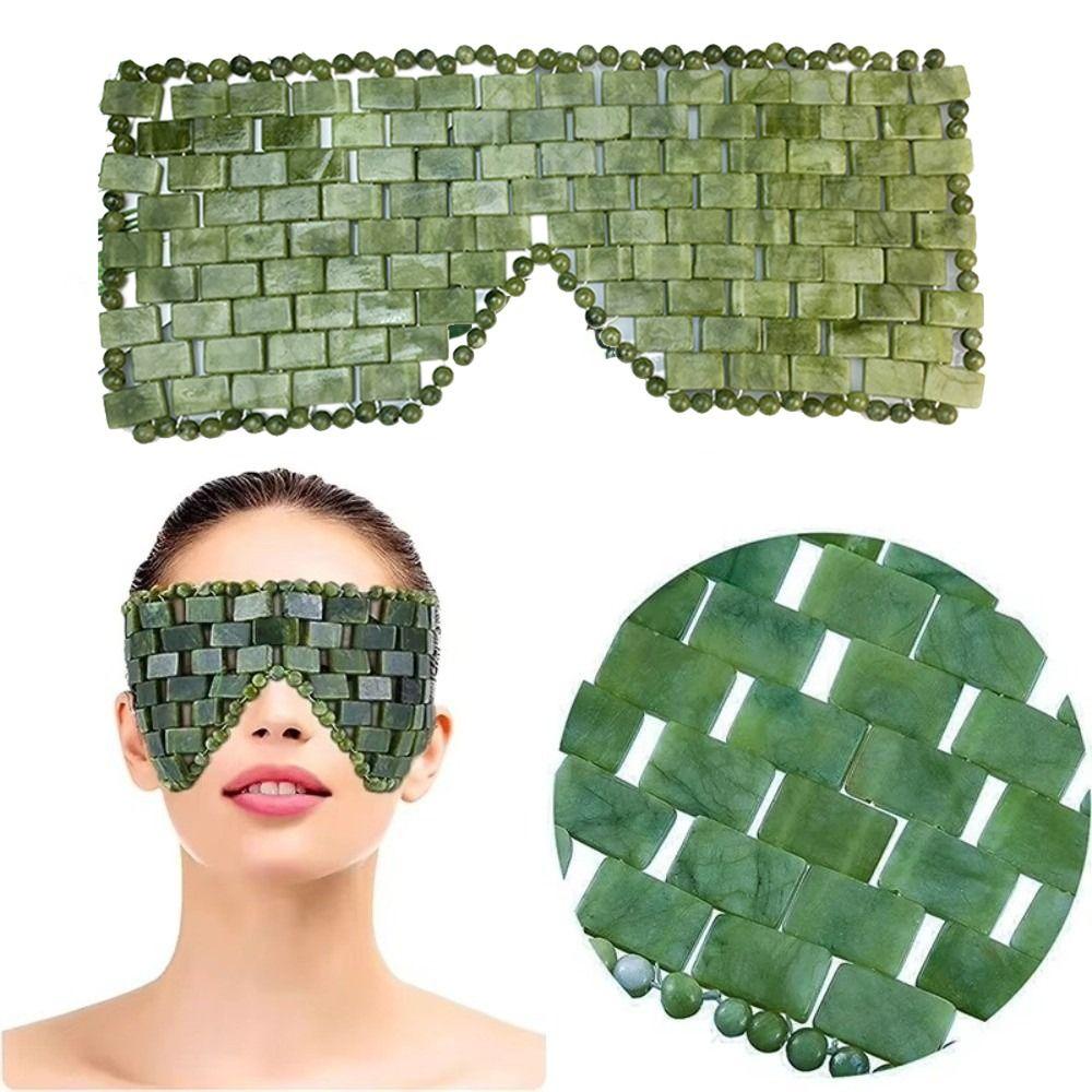 Augenmassagegerät Jade-Augenmaske Gesichts-SPA Kühlende Gesichtsmaske Geschenk Schlaf-Augenmaske Augenentspannung