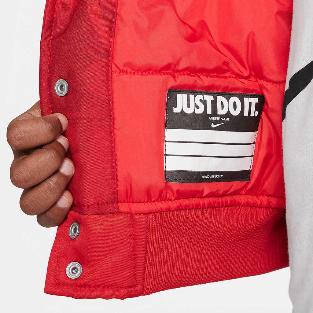 Nike Jacket With Striped Trim And Single-Breasted Buttons Kids Jackets University-Red FJ9685-657