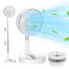 Ventilador de Mesa Eléctrico Portátil Plegable Recargable Mini Carga Usb Oficina Hogar Ventilador Telescópico Bajo Ruido Ventilador de Escritorio para Sala de Estar