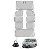 Cartist Set of Sunshades for Daihatsu Hijet Cargo Blackout Black Mesh Sunshades for Car Compatible with 11th Generation Hijet Cargo Compatible with