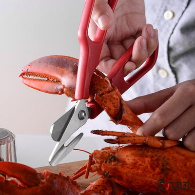 Tijeras Multifunción Desmontables para Langosta y Cangrejo de Acero Inoxidable 2Cr14 - Herramienta Manual de Cocina para Mariscos