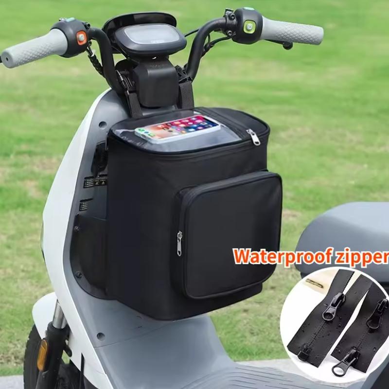 Electric Bike/Scooter Front Hanging Bag Large Capacity Waterproof Motorcycle Backrest Bag Helmet Raincoat Covering Storage Bag