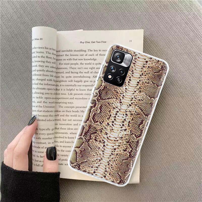 It looks like Real Snake Skin Phone Case For Redmi Note 13 12 Pro Plus 14 15 Pro 5G 11 11T 11E 11S 10 Pro 10S 9 9S Cover Cell Cl