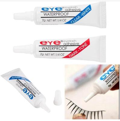 1PC False Eyelashes Makeup Waterproof  Adhesive False Eyelash Glue Clear-white Dark-black Waterproof Eye Lash Black White Fashion Makeup Tools