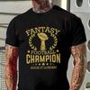 Fantasy Football Funny Design Motorcycle T-Shirt Men's Casual Short Sleeve Tshirt Tops Tee