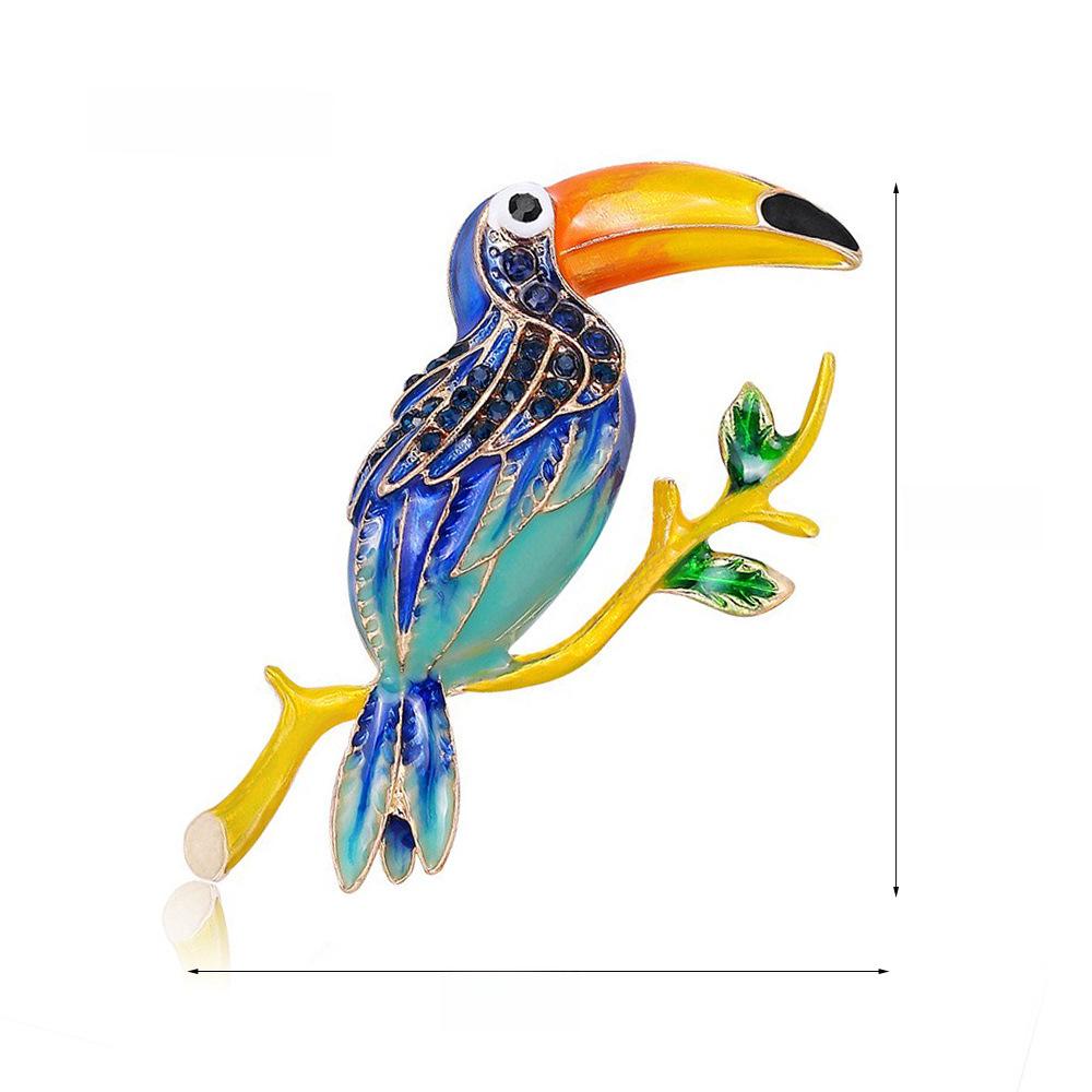 Blue Hao Korean Style Simple Fashion Enamel Parrot Brooch