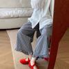 Maternity Pants Summer Thin Outer Wear Lazy Plaid Pants Without Support 0 Kg Fat Mm Nine-point Wide-leg Casual Pants