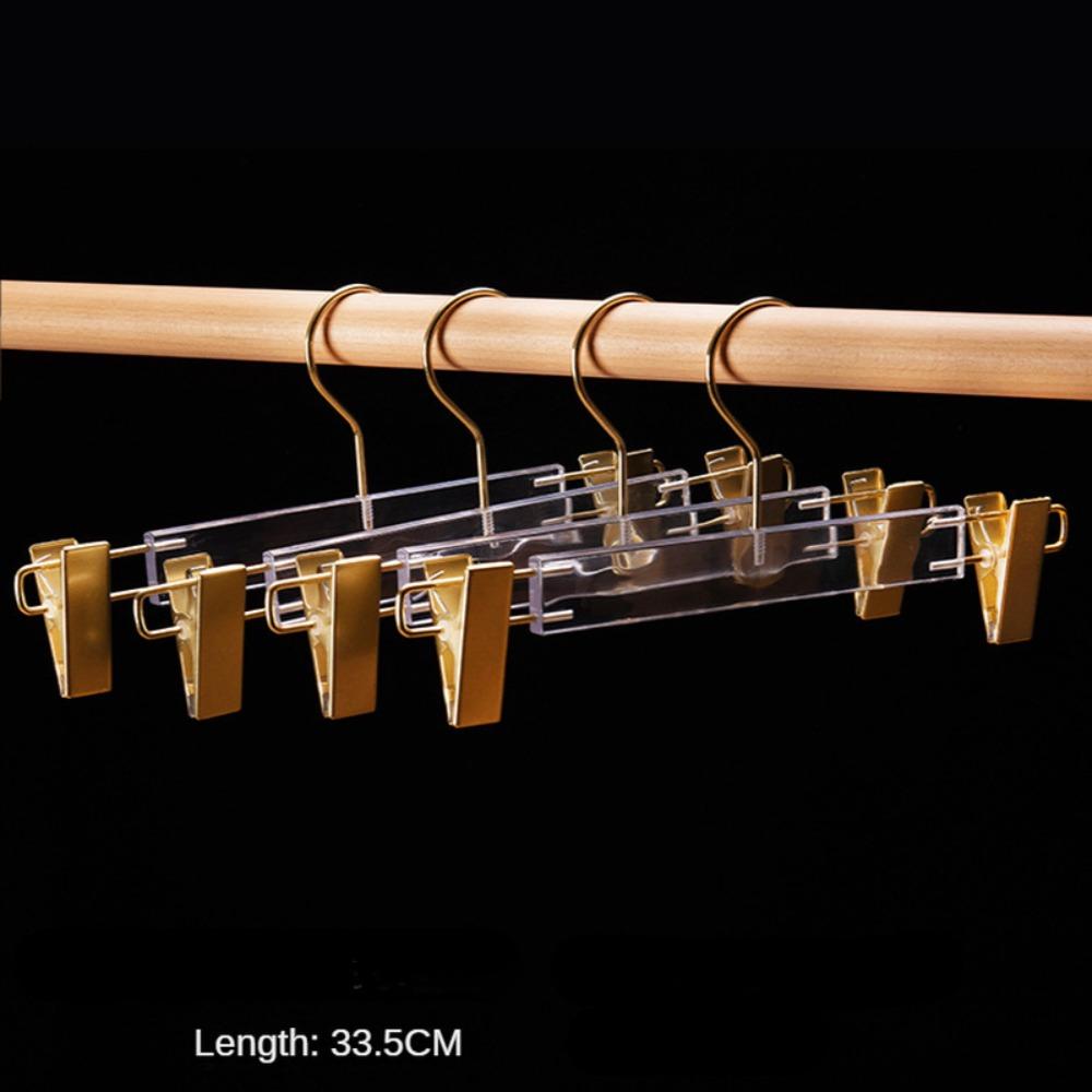 5pcs Clothes Hanger Man Women Kids Hanger Closet Clear Wardrobe Transparent Acrylic Pants Rack for Shop Store