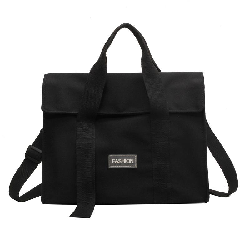 Light handbag bag women's new 2025 popular large-capacity messenger canvas bag shoulder commuter tote bag