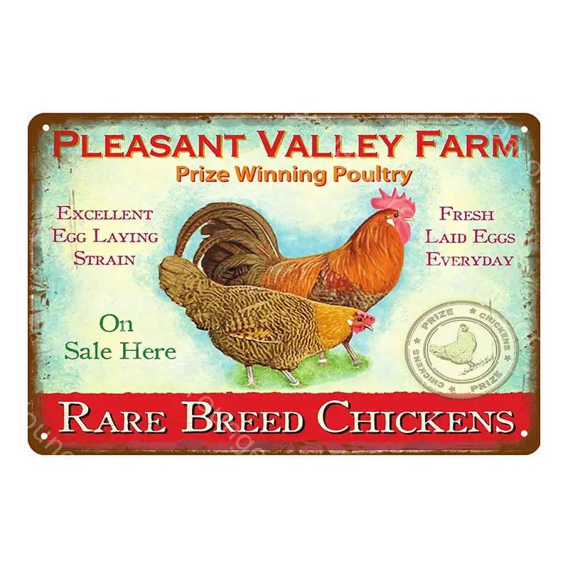 Family Butchers Tin Signs Beef Cuts Duck Eggs Wool Vintage Metal Plaque Farmhouse Farm Shop Wall Decor Cow Pig Poster YI-120