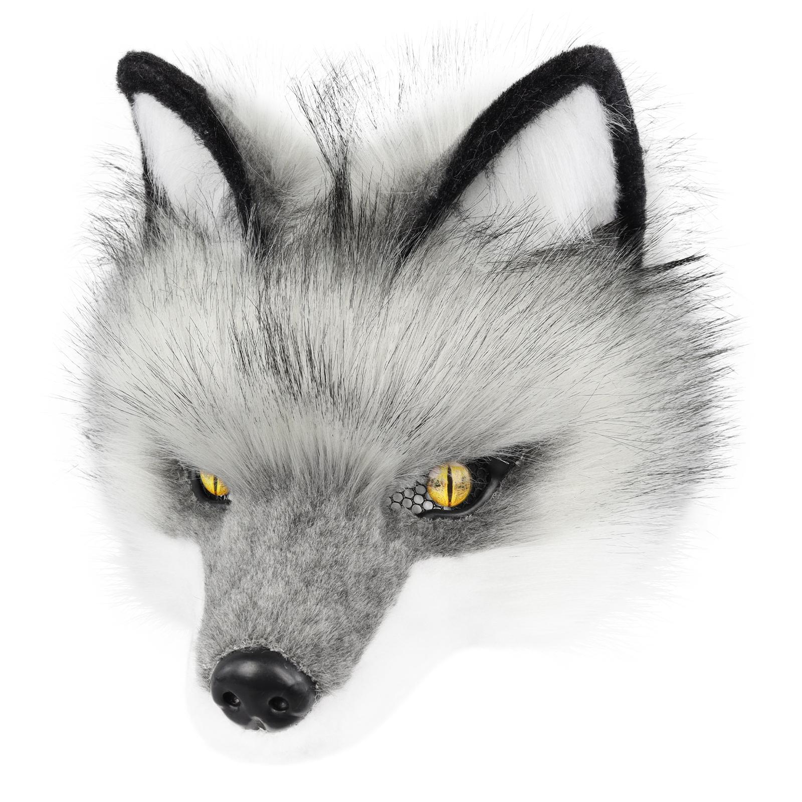 Wolfsmaske Halbgesicht Tier Hund Fuchs Werwolf Masken Für Halloween Party Cosplay Kostüm Requisiten
