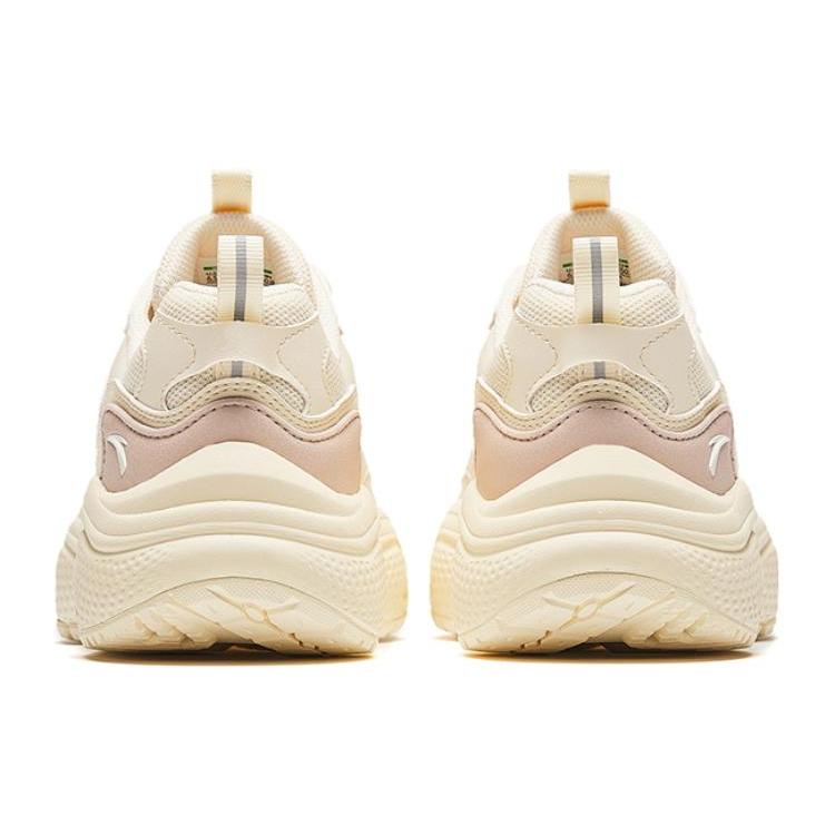 Anta Starlight Comfortable Breathable Support Low Top Chunky Sneakers Women's Ecru 922348836-2