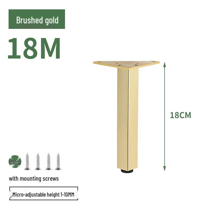 Adjustable Gold/Black Furniture Legs: Aluminum Alloy Support Feet for Bathroom Cabinets and Sofas
