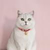 Adjustable Pet Collar With Japanese Floral Shiba Inu Maneki-neko Charm Copper Bell Cats Dogs