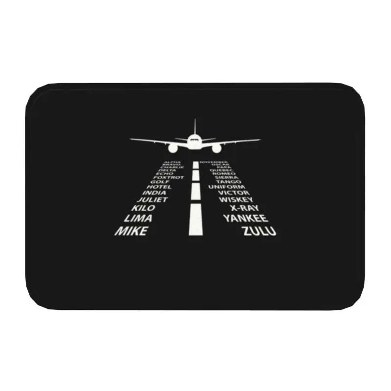 Paillasson De Pilote De Chasse Airbus Personnalisé, Antidérapant, Pour Avion D'aviation, Cuisine, Salle De Bains, Jardin, 40x60cm