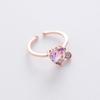 A variety of micro-set crystal zircon ring sweet and elegant ring popular jewelry